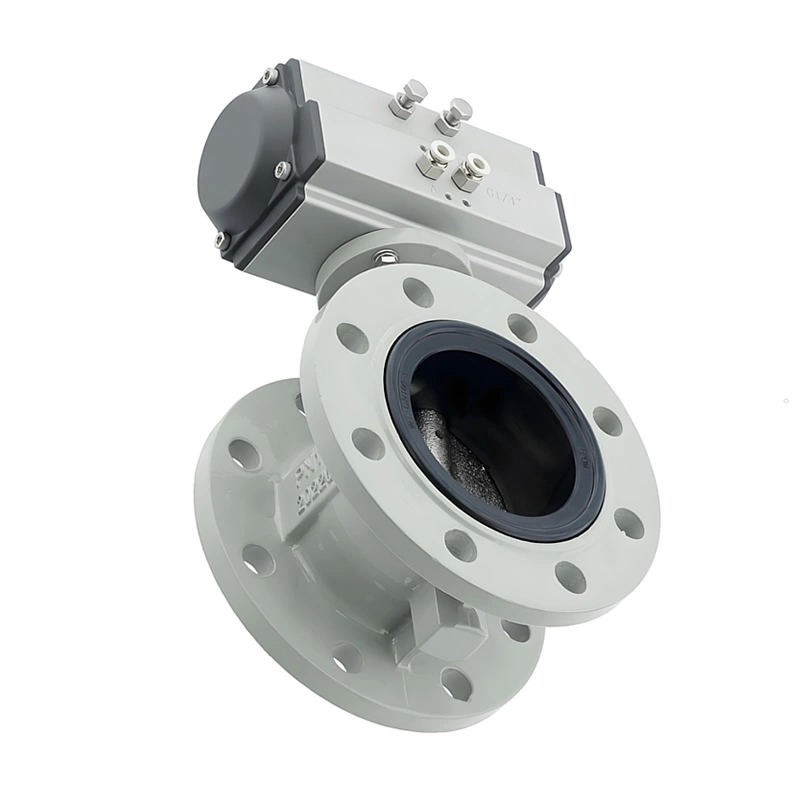 10 Inch Dn250 Centerline Pneumatic Flange Soft Seal Ductile Iron Sewage butterfly Valve