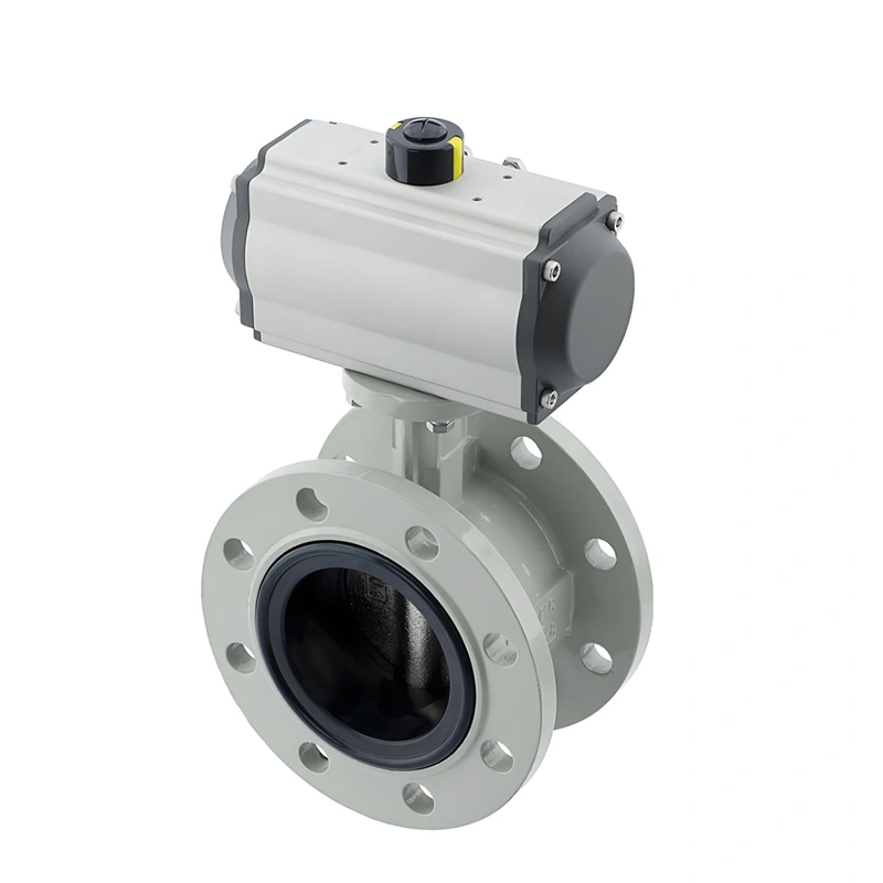 10 Inch Dn250 Centerline Pneumatic Flange Soft Seal Ductile Iron Sewage butterfly Valve