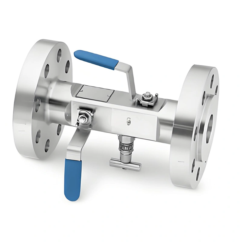 10000psi Stainless Steel Manual Power Flange Double Block and Bleed Valves