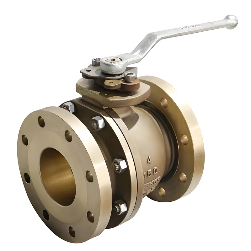 DN100 150LB Aluminum Nickel Bronze C95500 2PC Full Bore Flanged Floating Ball Valve