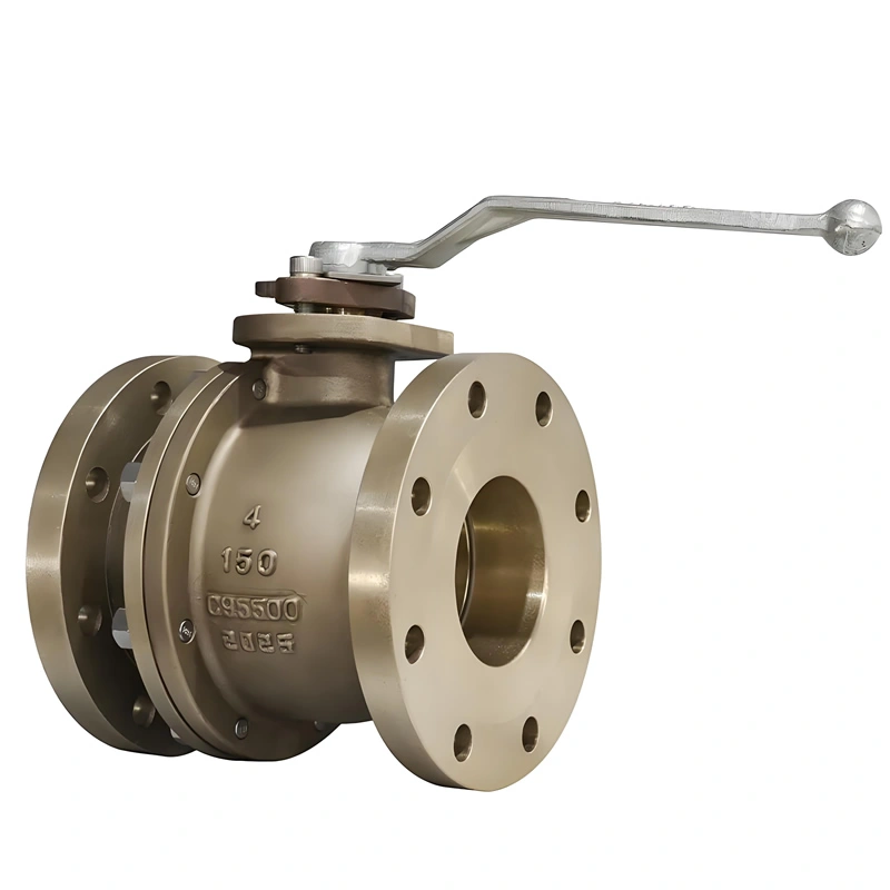 DN100 150LB Aluminum Nickel Bronze C95500 2PC Full Bore Flanged Floating Ball Valve