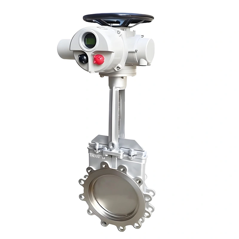 4inch Stainless Steel Flanged Low Pressure Knife Gate Valve Driven by Electric Actuator