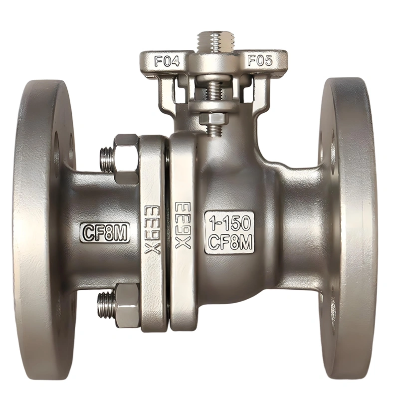 ANSI 150LB Flange Stainless Steel 304 316 CF8M PTFE Seal Floating Ball Valve
