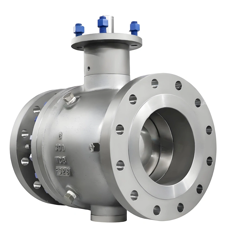 ANSI DN100 Class 300 Carbon Steel Wcb with Top Flange 2PC Trunnion Mounted Ball Valve