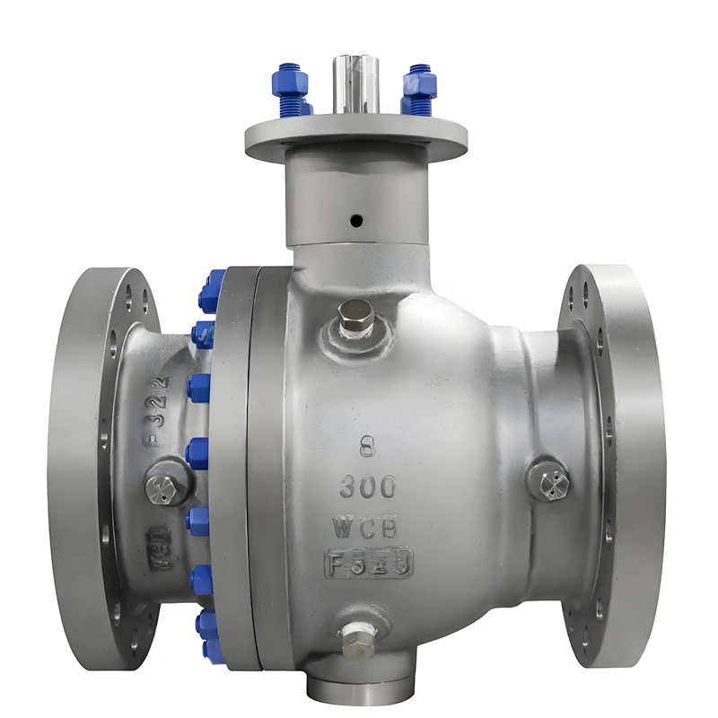ANSI DN100 Class 300 Carbon Steel Wcb with Top Flange 2PC Trunnion Mounted Ball Valve