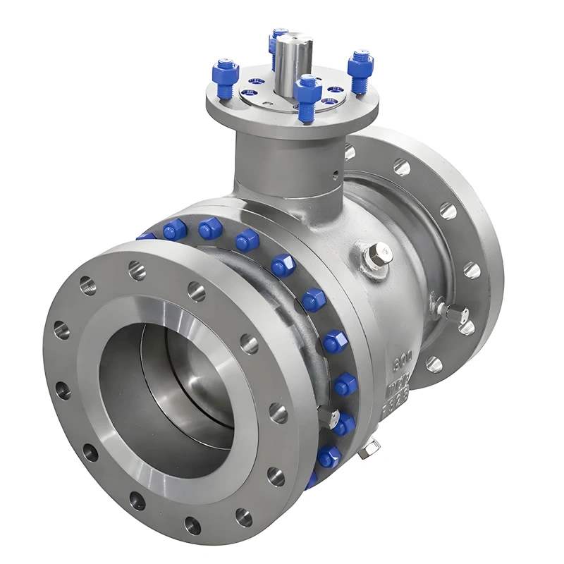 ANSI DN100 Class 300 Carbon Steel Wcb with Top Flange 2PC Trunnion Mounted Ball Valve