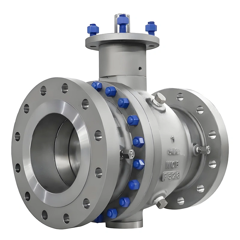 ANSI DN100 Class 300 Carbon Steel Wcb with Top Flange 2PC Trunnion Mounted Ball Valve