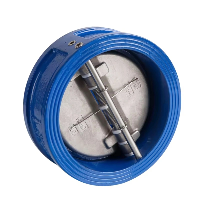 ANSI DN150 PN16 Diaphragm Cast Iron Non-return Spring Dual Plate Wafer Check Valve