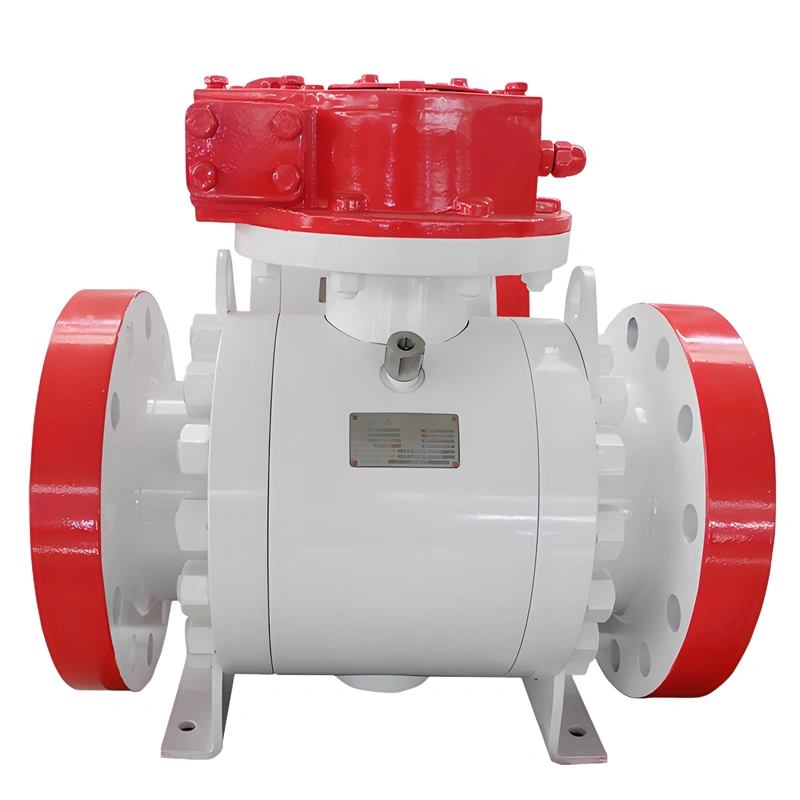 API 6D Forged Gear-Operated Flange Metal to Metal Seat Trunnion-Mounted Ball Valve