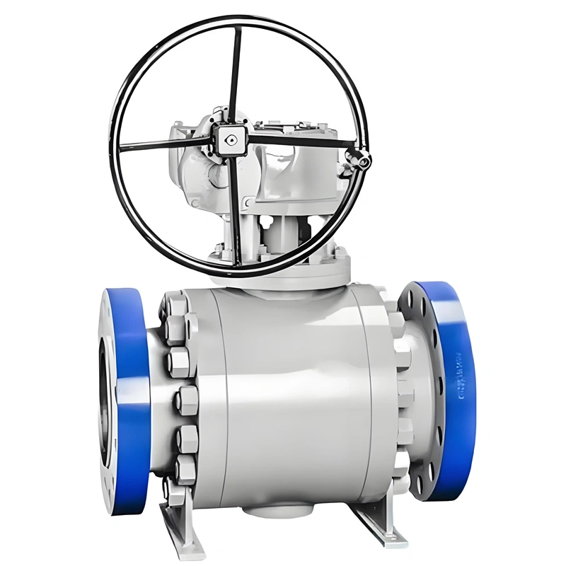 API 6D High-Pressure 3 PCS 1500lb Flange-Type Forged Stainless Steel Full Port Trunnion Ball Valve