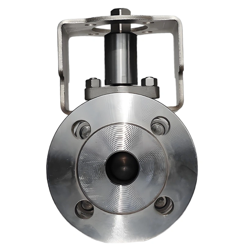 API DN25 PN40 F304 Raised Face Flange Bare Stem Floating Ball Valve