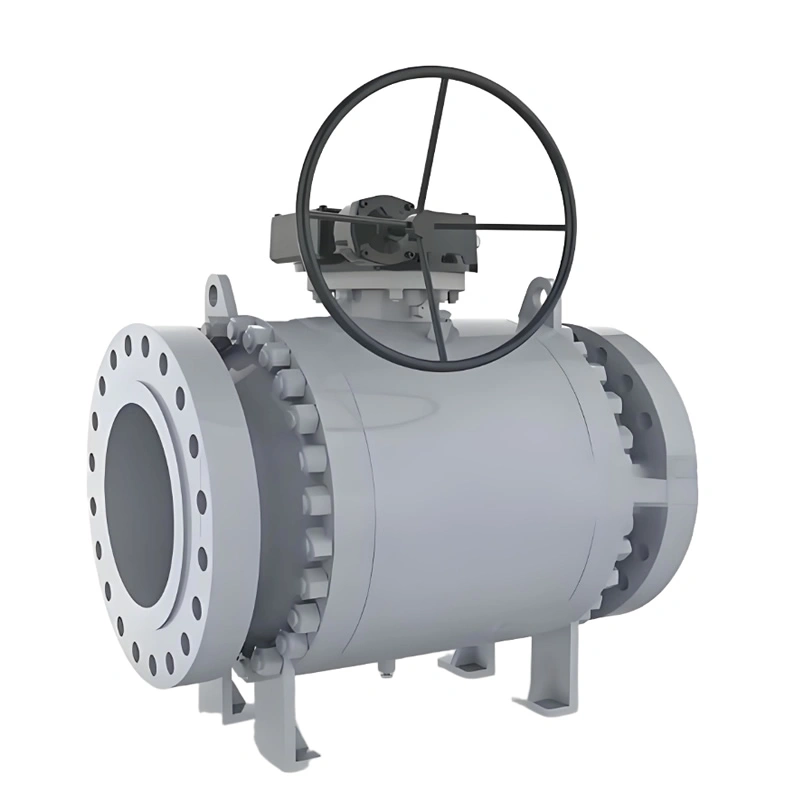 API Standard Carbon Steel WCB 3-Piece Trunnion Mounted Cast Steel Trunnion Ball Valve