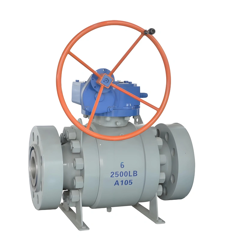 API Standard Carbon Steel WCB 3-Piece Trunnion Mounted Cast Steel Trunnion Ball Valve