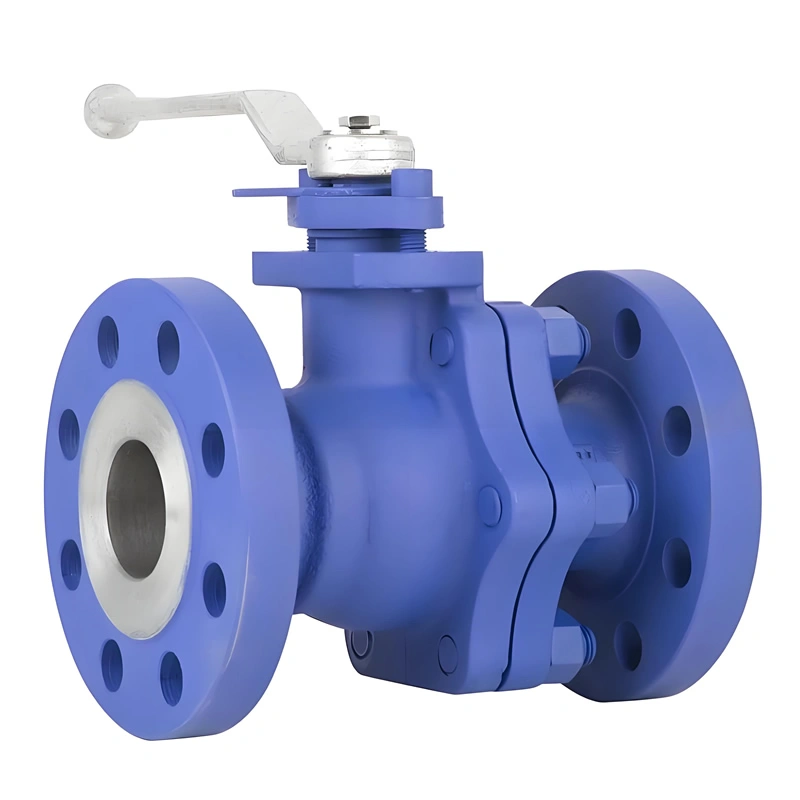 API608 2″ 100LB WCB Manual PTFE/PFA/FEP Lined Stainless Steel Floating Ball Valve
