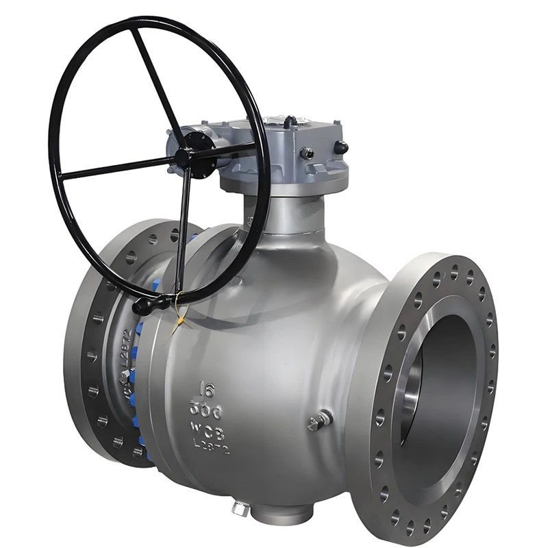 API6d 16inch Class 300 Cast Steel Wcb/Wcc/Lcc Gear Flanged Trunnion Ball Valve