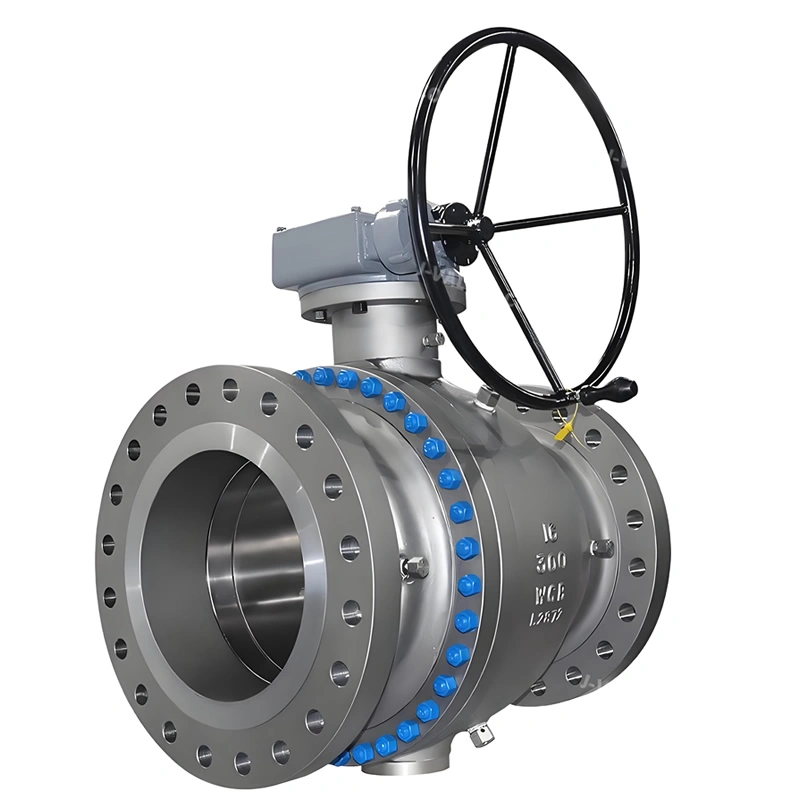 API6d 16inch Class 300 Cast Steel Wcb/Wcc/Lcc Gear Flanged Trunnion Ball Valve