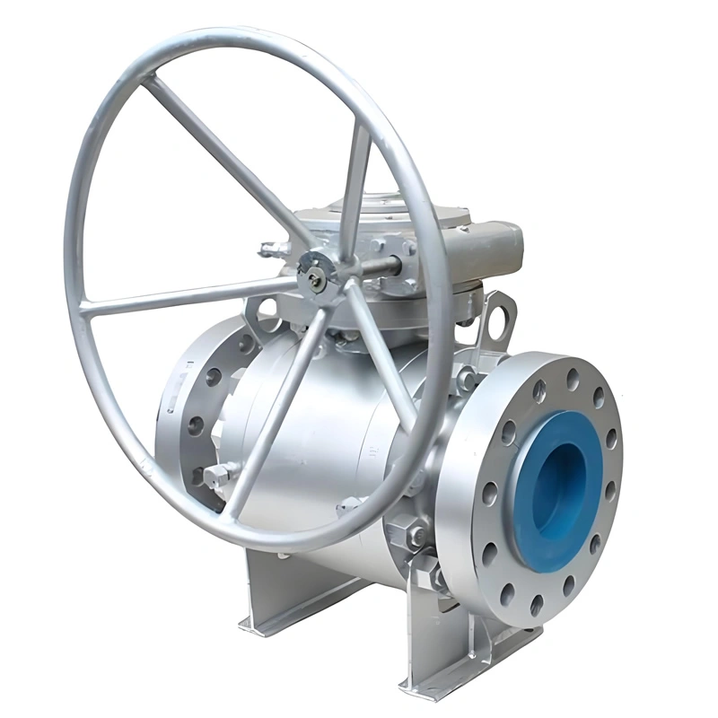 API6d DN100 Class300 Forged Steel Flanged Type RF Metal Seal Trunnion Mounted Ball Valve
