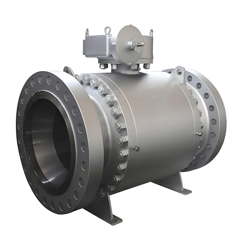 API6d DN100 Class300 Forged Steel Flanged Type RF Metal Seal Trunnion Mounted Ball Valve