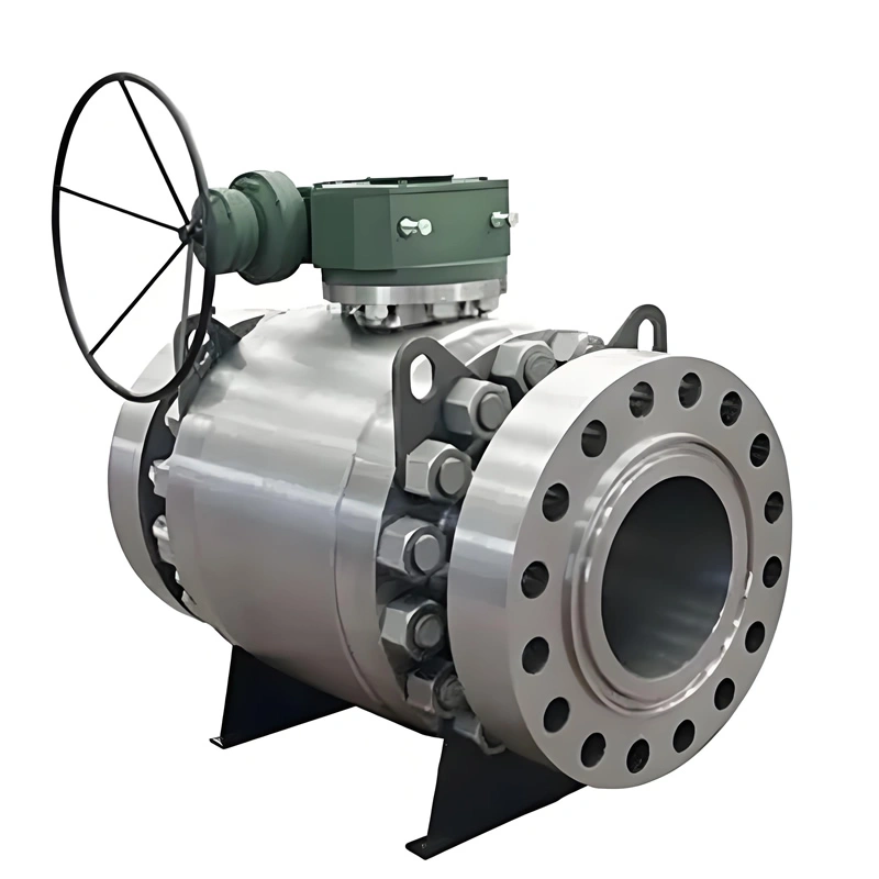 API6d DN100 Class300 Forged Steel Flanged Type RF Metal Seal Trunnion Mounted Ball Valve