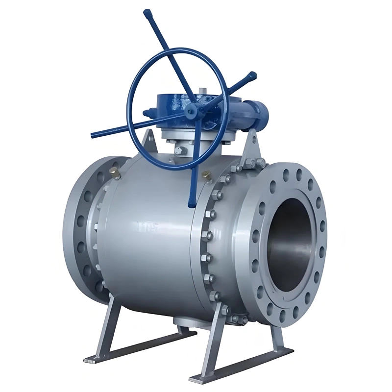 API6d DN100 Class300 Forged Steel Flanged Type RF Metal Seal Trunnion Mounted Ball Valve