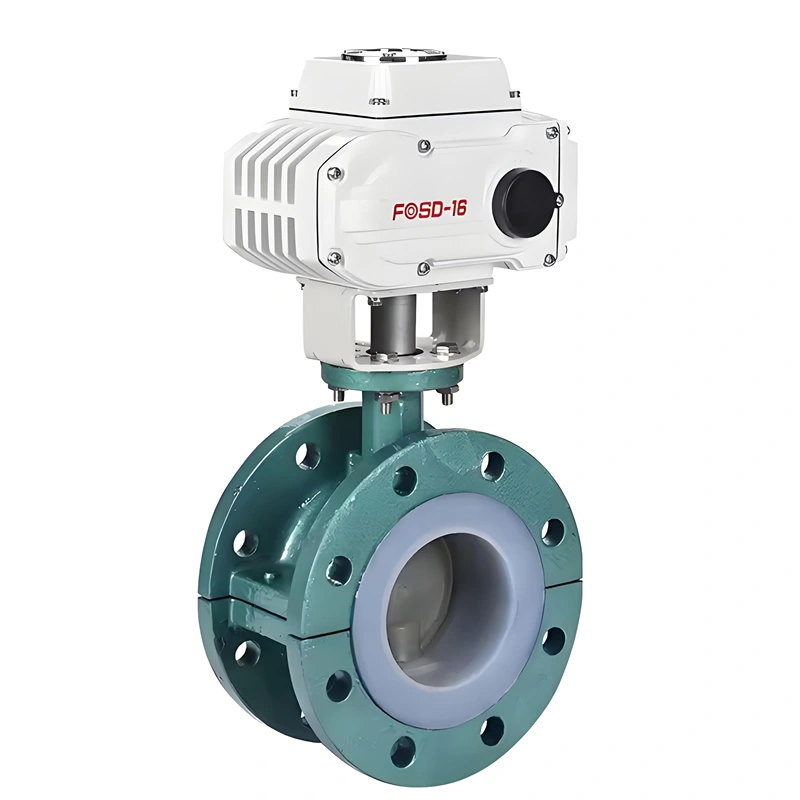 DN100~DN800 PN16 Cast Iron/Stainless Steel PTFE Seal Electric Flange Butterfly Valve
