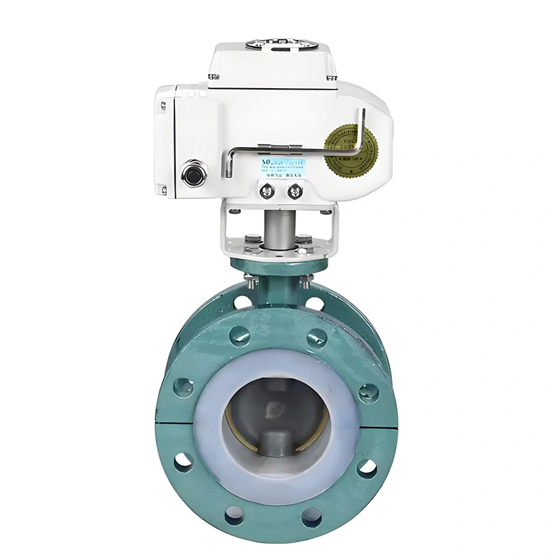 DN100~DN800 PN16 Cast Iron/Stainless Steel PTFE Seal Electric Flange Butterfly Valve