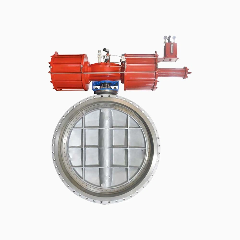 Cast Steel CF8M DN1800 PN16 RF Flange Triple Offset Metal-To-Metal Butterfly Valve