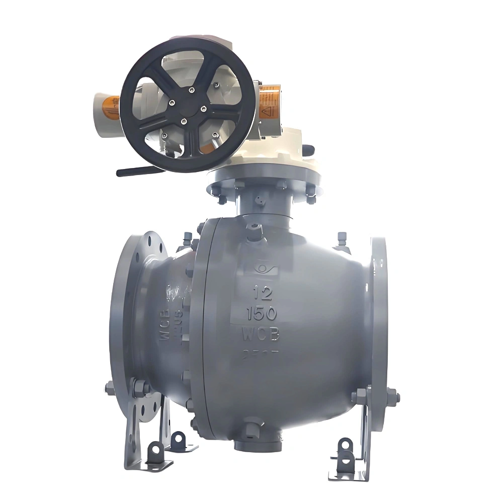 12″ Class150 WCB Flanged Electric Actuated Full Bore Two-Piece Trunnion Mounted Ball Valve
