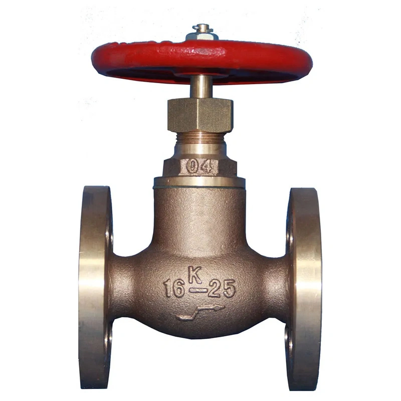 DIN ANSI DN50 Manual Marine Flange Bronze Straight Globe Valve
