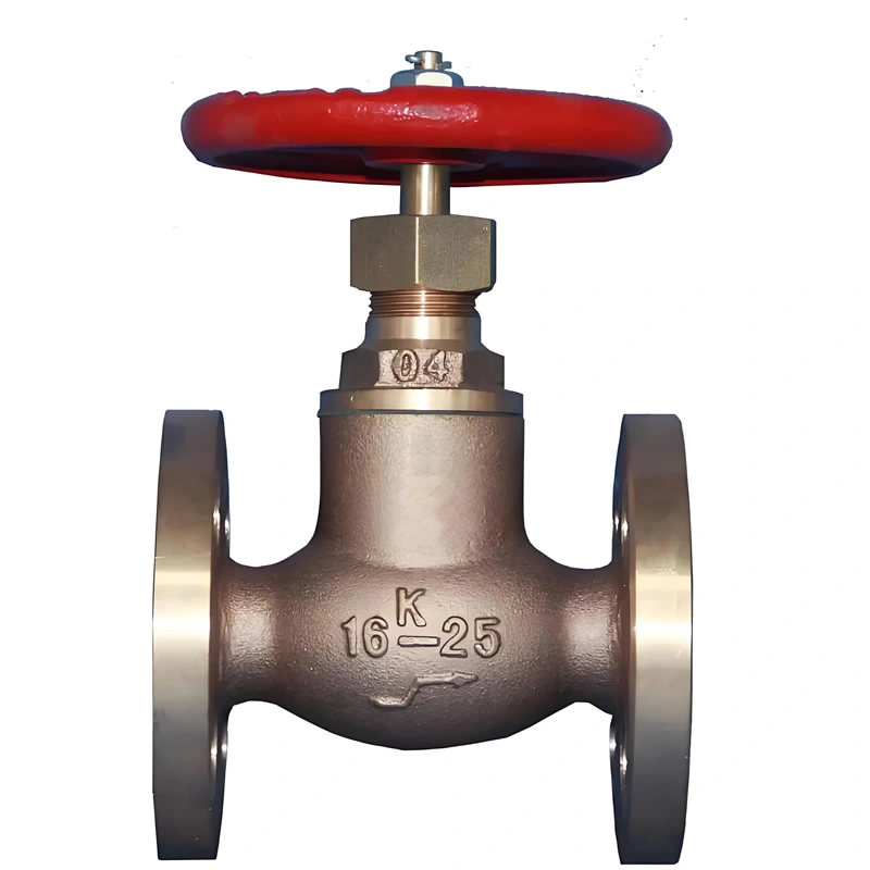 DIN ANSI DN50 Manual Marine Flange Bronze Straight Globe Valve
