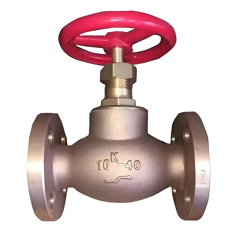 DIN ANSI DN50 Manual Marine Flange Bronze Straight Globe Valve