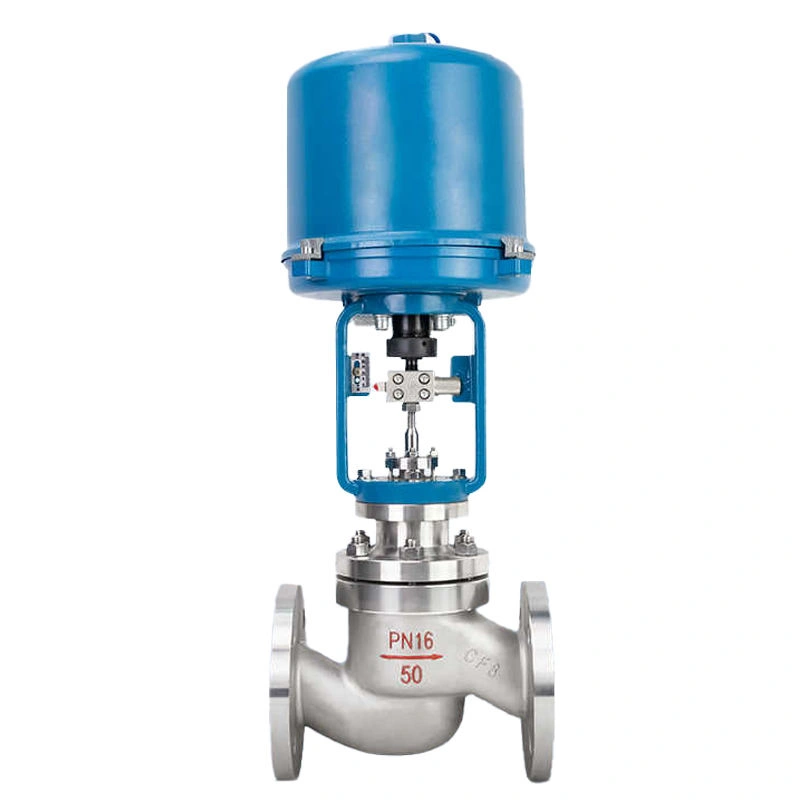 DIN ASME PN16 Casting Electric Actuated Stop Water Globe Valve