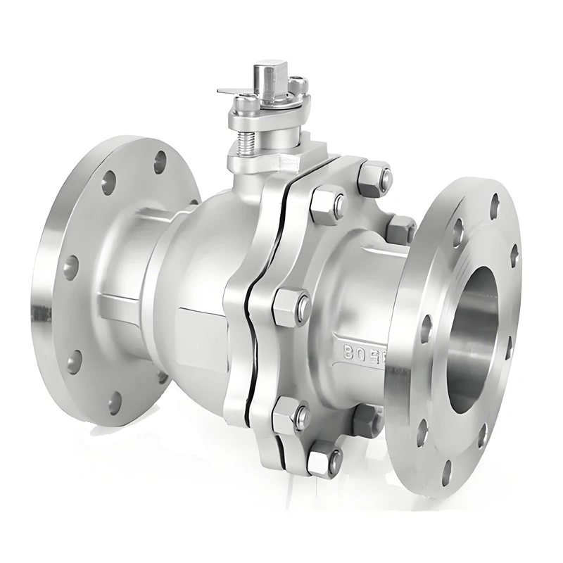 DN100 PN16 Stainless Steel High-Temp Metal Seal Flange Floating Ball Valve