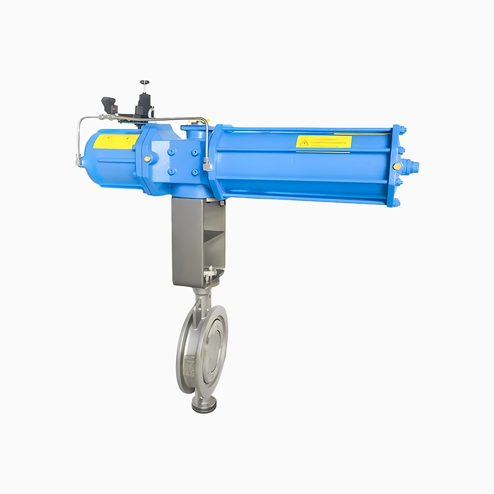 DN100 PN16 Triple Offset High Temp Metal Seal Flange Butterfly Valve