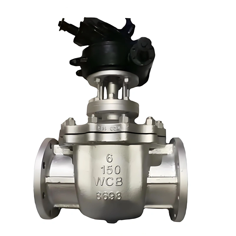 DN150 Cast Carbon Steel Gear Operated Flanged Trunnion Type Top Entry Ball Valve