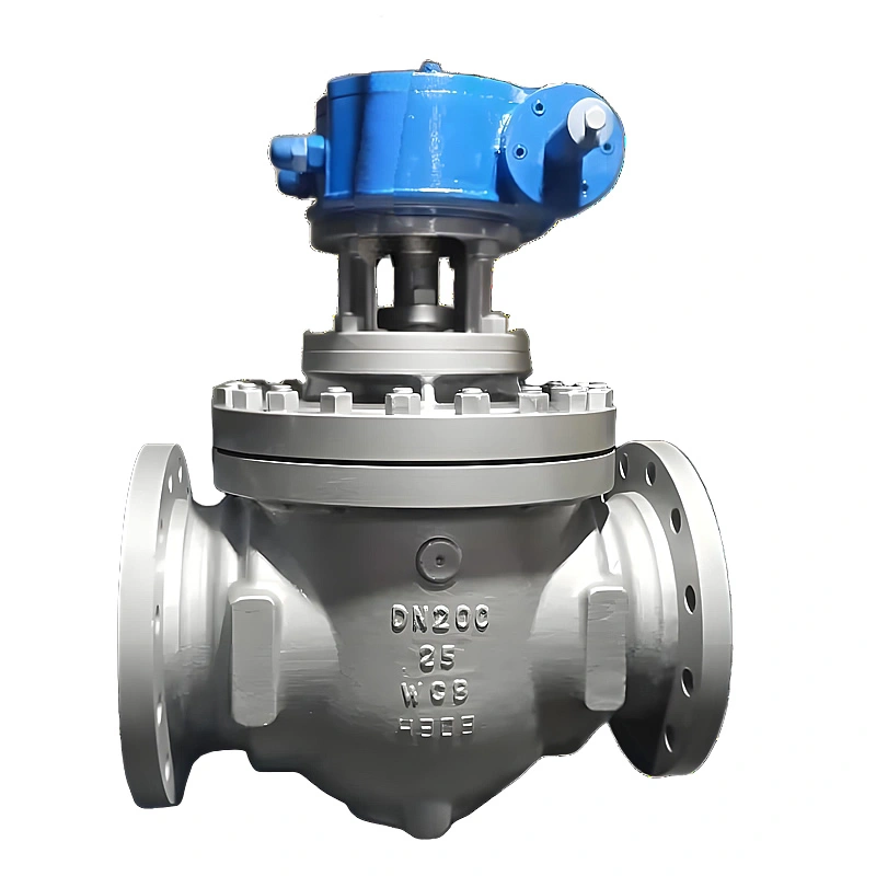 DN150 Cast Carbon Steel Gear Operated Flanged Trunnion Type Top Entry Ball Valve