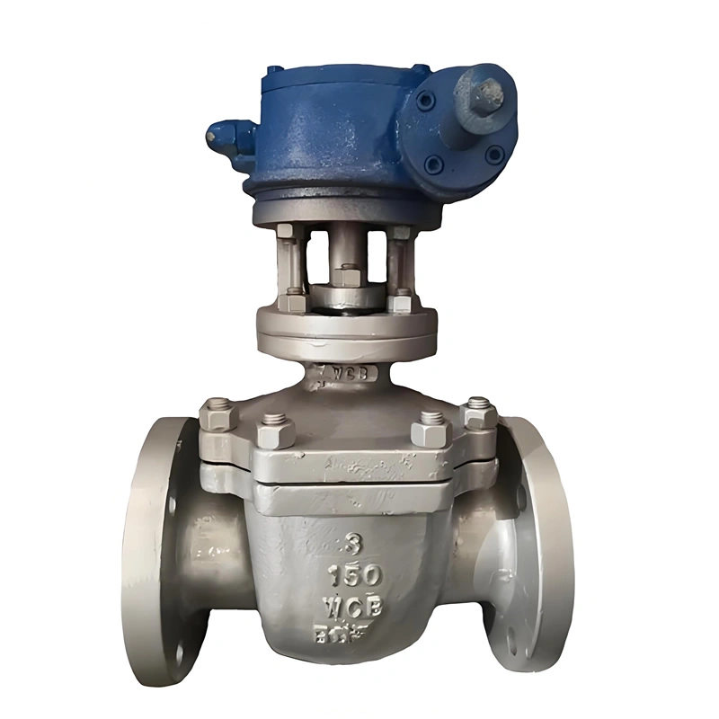 DN150 Cast Carbon Steel Gear Operated Flanged Trunnion Type Top Entry Ball Valve