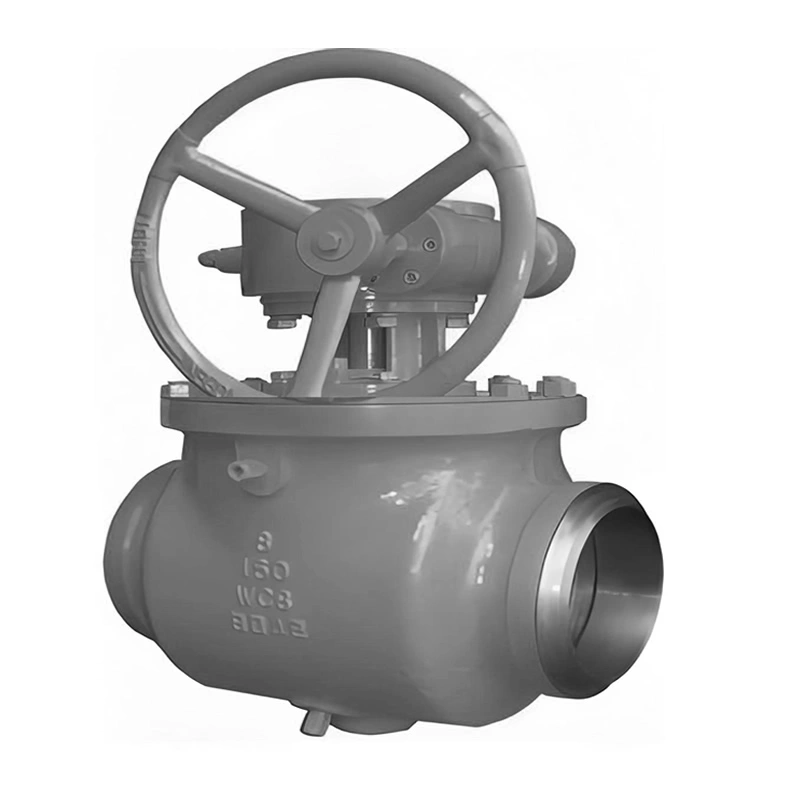 DN200 PN25 WCB Soft Seat Straight Through Type Manual Floating Top-Entry Ball Valves