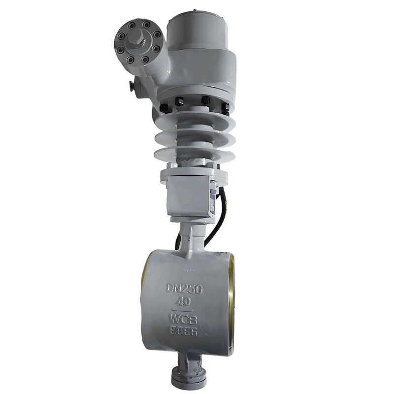 DN250 PN40 WCB Multi-Layer Metal Hard Sealing Hydraulic Triple Offset Butt-Welded Butterfly Valve