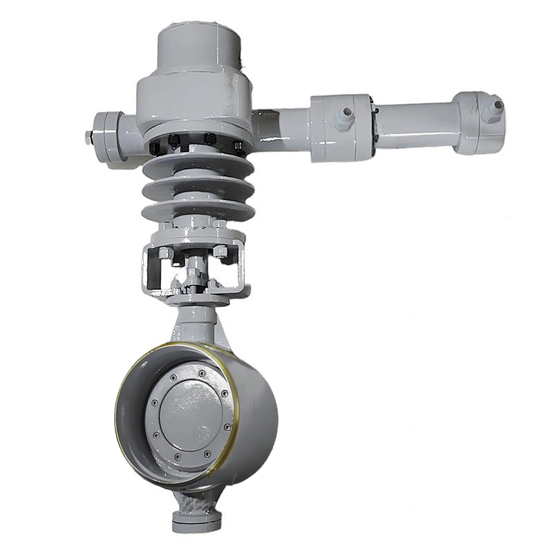 DN250 PN40 WCB Multi-Layer Metal Hard Sealing Hydraulic Triple Offset Butt-Welded Butterfly Valve
