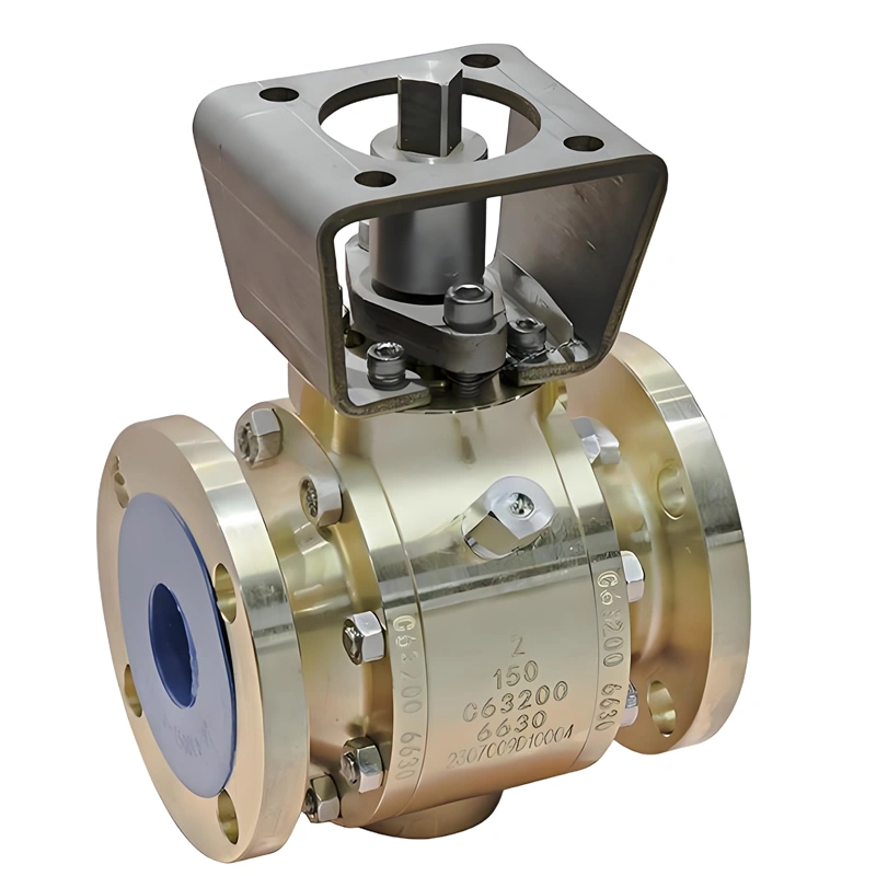 DN50 CLASS150 Forged 3-Piece Flange Aluminum Bronze Pneumatic/Electric Ball Valve