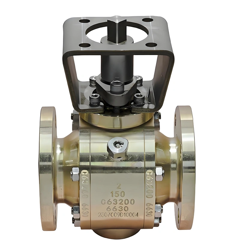 DN50 CLASS150 Forged 3-Piece Flange Aluminum Bronze Pneumatic/Electric Ball Valve