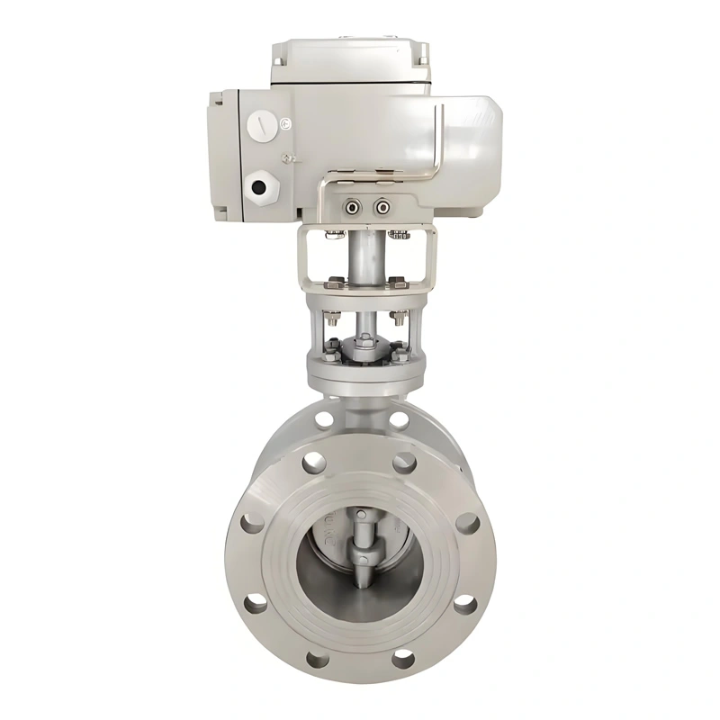 DN50 PN16 SS304/316 Three Eccentric Hard Seal Electric Flange Butterfly Valve