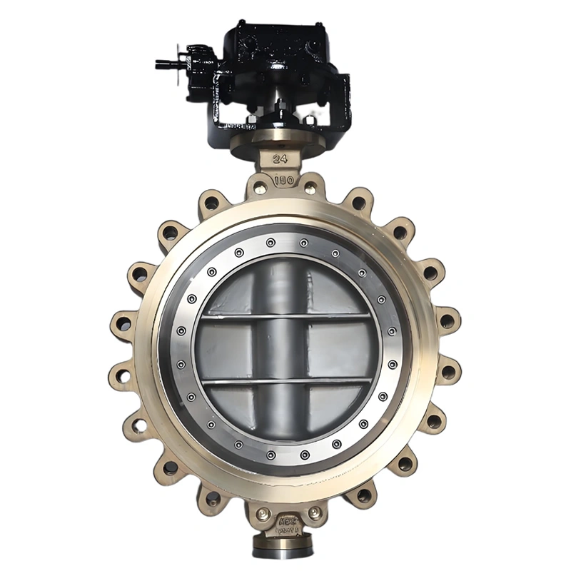 DN600 Class150 Aluminum Bronze Multi-Level Hard Seal Gear Lug-Type Triple Offset Butterfly Valves