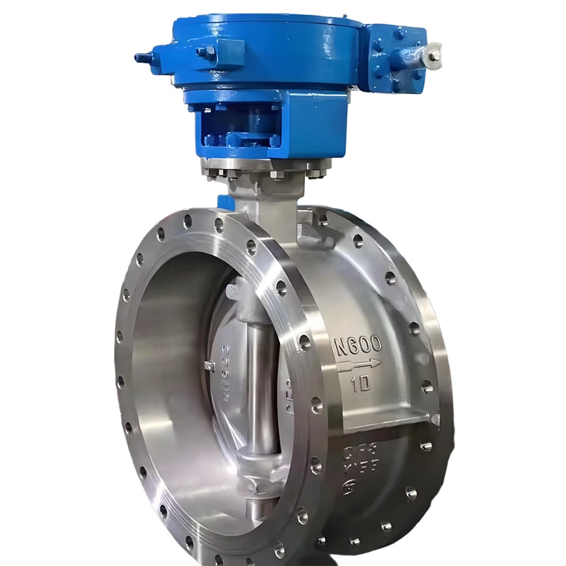 DN800 CF8 Stainless Steel Triple Eccentric Hard-Sealed Rotary Disc Worm Gear Corrosion Resistant  Butterfly Valve