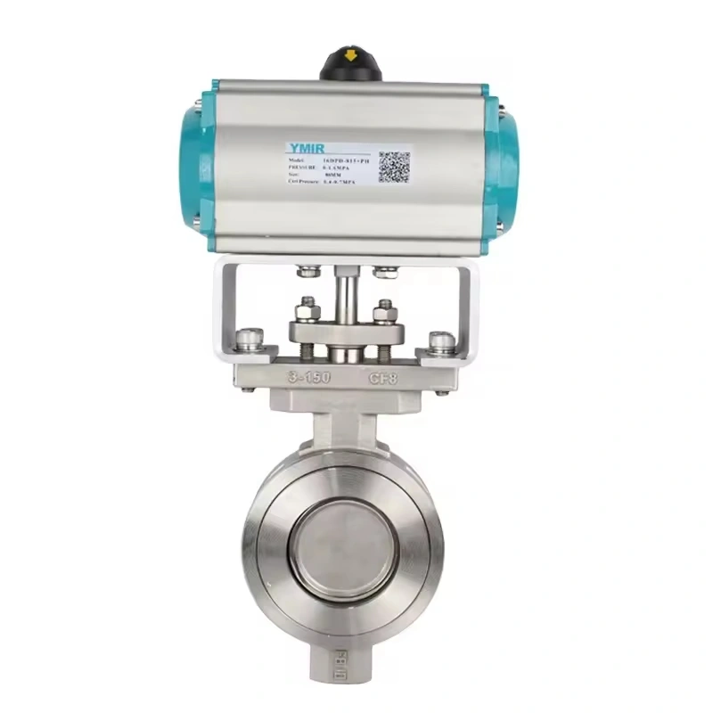 Double Acting Double Eccentric Pneumatic butterfly Valve for Steam Pipe and Steam Pipe in Valve