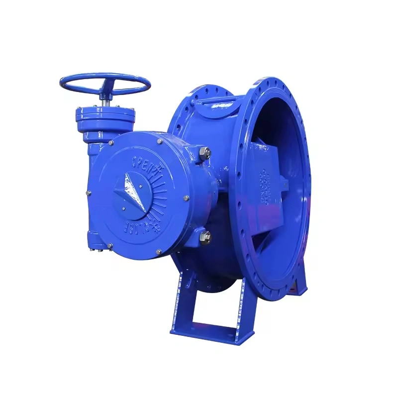 Double Flange Double Eccentric Butterfly Valve Manual Large Size 2-Way Soft Seal Butterfly Valve