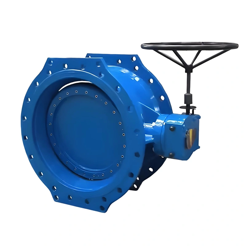 Ductile Iron DN100-1200mm Gearbox / Pneumatic / Electric Acuator Double Offset Butterfly Valve