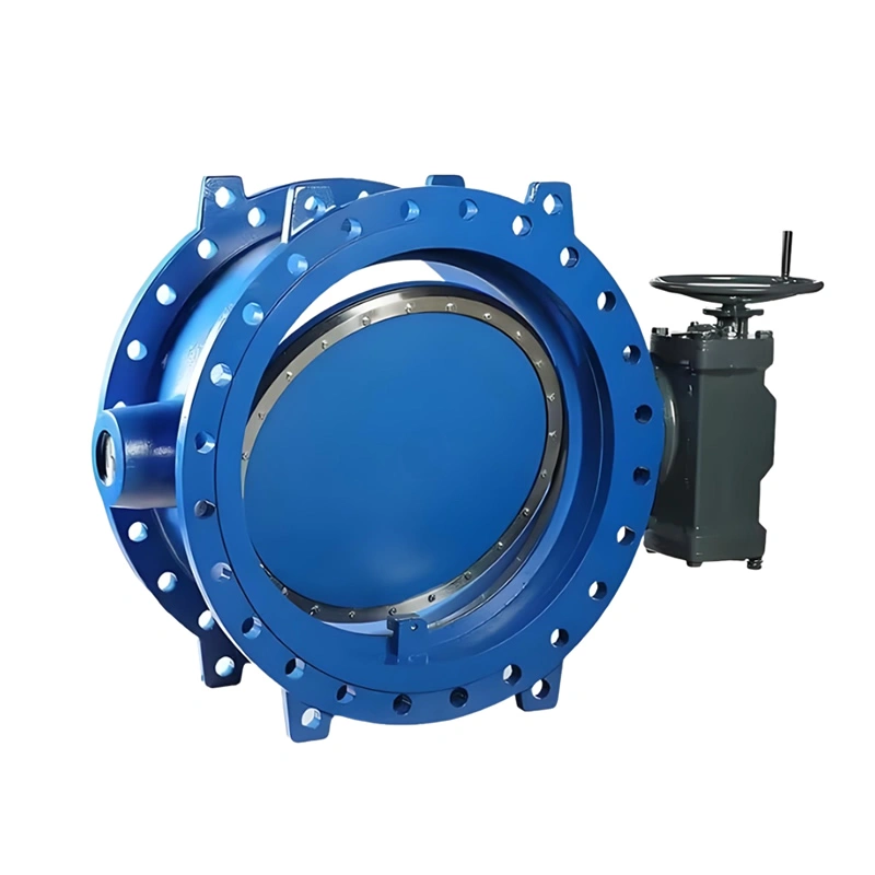 Ductile Iron DN100-1200mm Gearbox / Pneumatic / Electric Acuator Double Offset Butterfly Valve