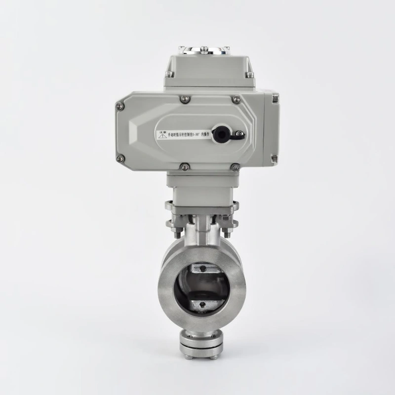Electric V-Type Pinch Ball Valve with Hard Seal Wear-Resistant Cut-off